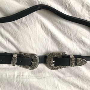 B-LOW THE BELT Classic Double Buckle Belt